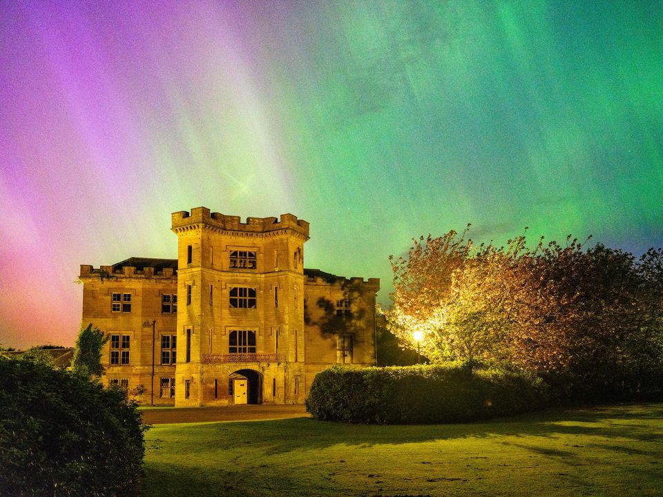 Aurora over Barmoor Castle Country Park